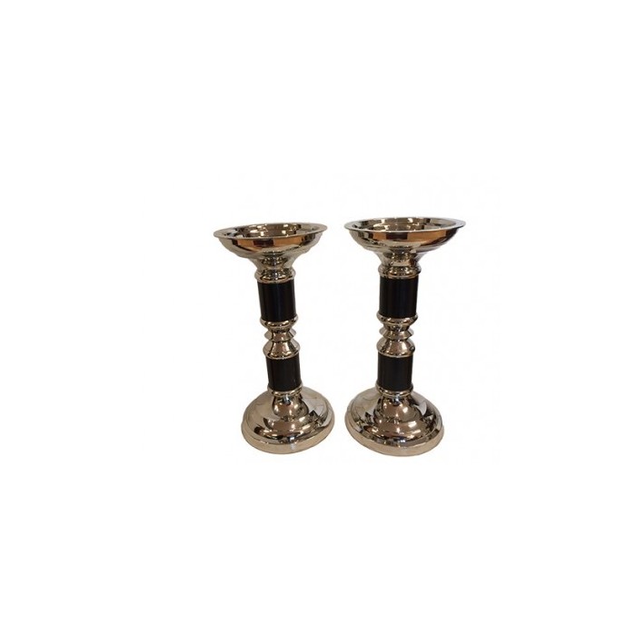 Candle Stands Chrome Black